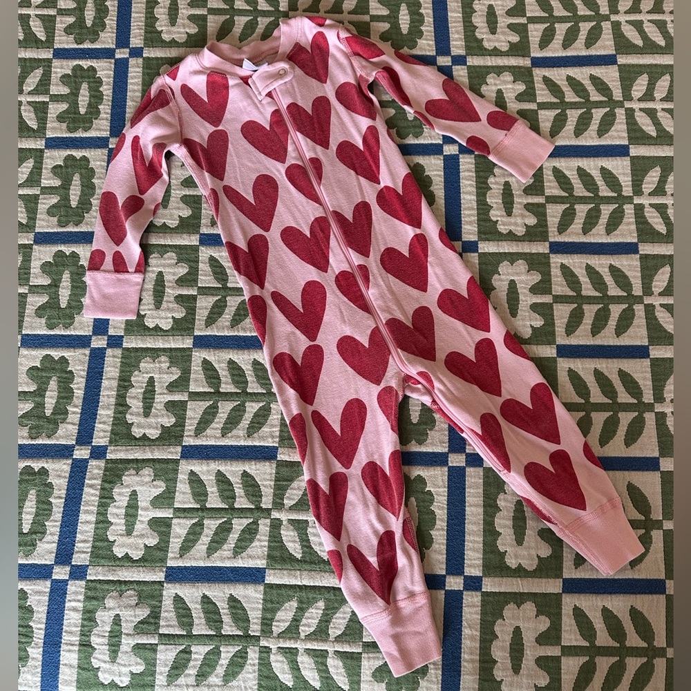 Hanna Zip Pajamas - Hearts